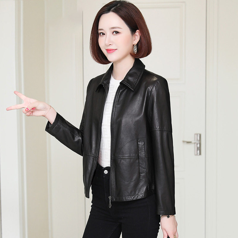 &Aacute;o Kho&aacute;c Da Cừu Nữ D&aacute;ng Ngắn Thiết Kế Thanh Lịch M&agrave;u Đen