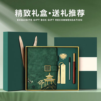 Forbidden City Cultural and Creative A5 Notebook Gift Box Set High-End Business Notebook National Trend Chinese Style Notepad Set