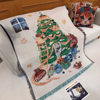 Foreign Trade Cross-Border Christmas Holiday Decorative Blanket Sofa Towel Four-Season Universal Air-Conditioning Blanket Nordic Line Blanket Sofa Blanket