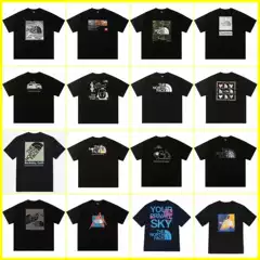 Correct Version of Nt North Face 230g Pure Cotton T-Shirt for Men and Women, Same Style for Couples, Trendyy Printed, Wide and Versatile, Casual