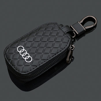 Suitable for Audi A6L key case A4L A3 A5 car Q2L Q3 Q5L Q7 genuine leather high-end key case buckle