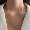 Light Luxury Niche Hollow Love Necklace Women's ins Japanese and Korean Style Simple Design Pendant All-match Collarbone Chain