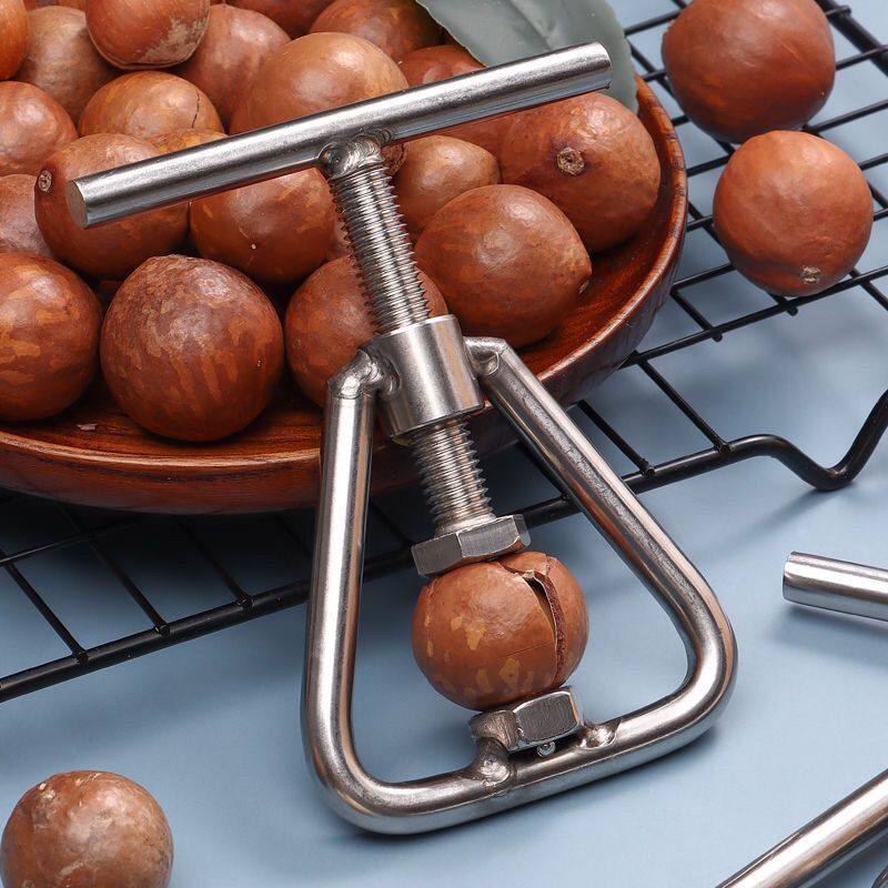 Stainless Steel Macadamia Nut Sheller Hazelnut Sheller Walnut Tool Household Pecan Sheller Nut Opener