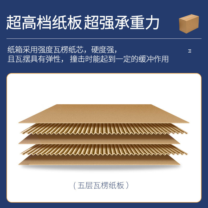 Express logistics packaging carton carton extra hard thick five-layer moving box half high square carton manufacturers in stock
