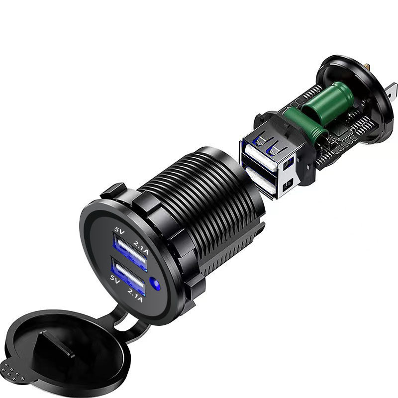 Car Motorcycle RV Dual Port Smart Tablet Phone Ship Car Charger Motorcycle Modified Car Charger