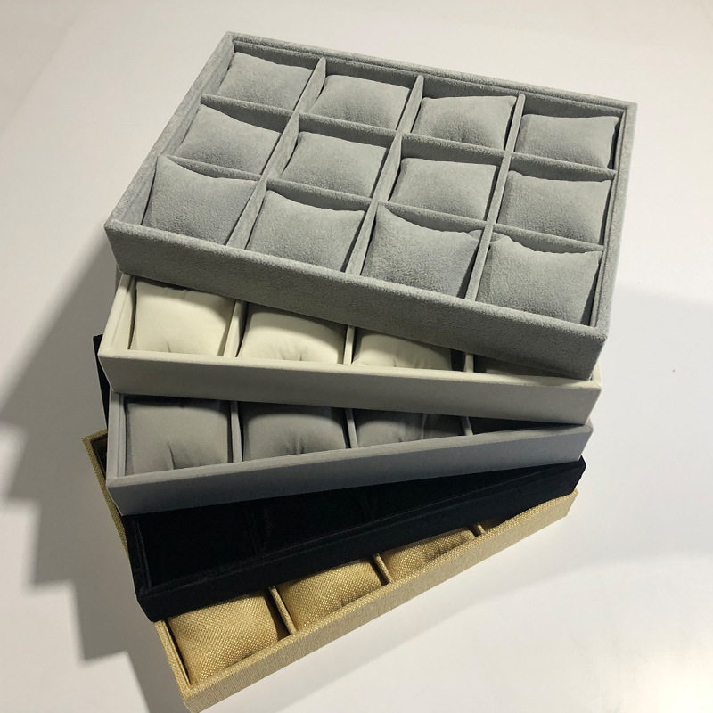 Watch Display Tray, Watch Loose Beads, Watch Box, Watch Stand, Earrings, Jade Leather Velvet, Viewing Pallet Display Tray
