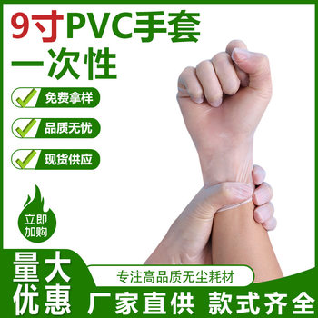 Disposable Gloves Pvc Household Protective Catering Kitchen Transparent Labor Protection Food Grade Transparent Powder-Free Rubber Gloves