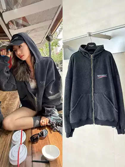 Top Quality 25FW Trendy Brand BLCG Reversible Double-Sided Cola Zipper Hoodie Unisex Celebrity Same Style