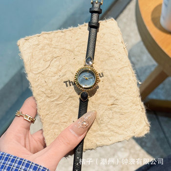 Goldie Gedi Light Luxury Women's Round Watch Explosive Vintage Antique Exquisite Small Quartz Watch 61014