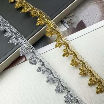 New Crown Webbing Gold and Silver Thread Woven Clothing Textile Accessories Ethnic Style Lace Clothing Accessories Decoration Wholesale
