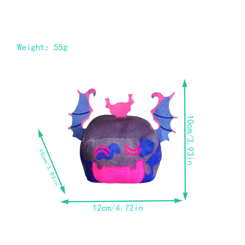 跨境新款恶魔果实玩具bloxfruits游戏周边毛绒公仔盒子动物玩偶