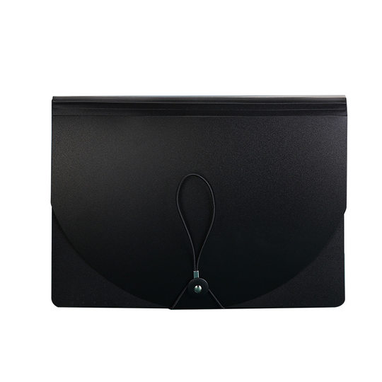 25 grid plastic three-side seal lanyard flip organ bag a4 multi-layer folder office file storage pp file bag