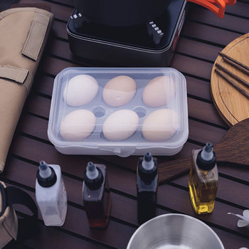 Camping Outdoor Egg Box Portable Box Drop-resistant Shockproof Protective Box 6-compartment Sub-box Egg Artifact