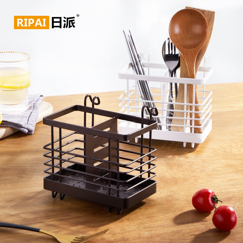 Stainless Steel Chopstick Box Kitchen Storage Rack Chopstick Cage Wall-Mounted Chopstick Cage Custom Spoon Chopstick Barrel Storage Rack