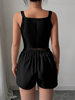 Cross-Border Temperament Slimming Commuter Vest Shorts Solid Color Two-Piece Set