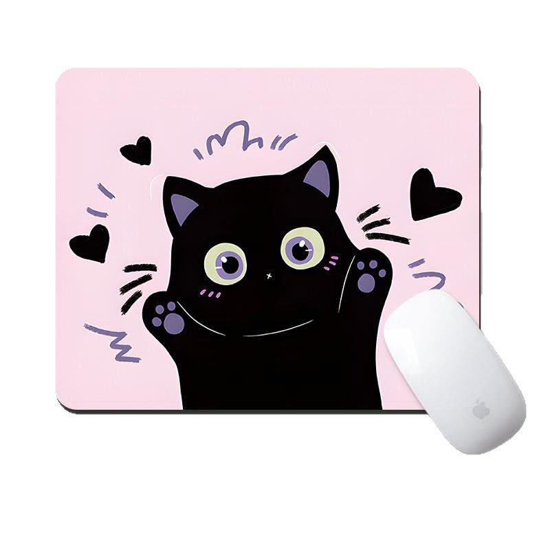 Cartoon Cat Mouse Pad Small Size for Boys and Girls Ins Computer Keyboard Pad Wrist Pad Office Desktop Mouse Pad