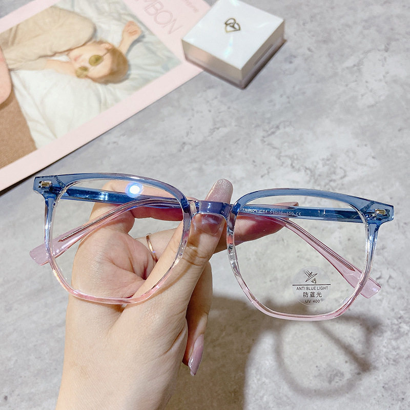 TR8921 Large Frame Small Glasses Frame for Male and Female Students Elegant and Comfortable Girls' Anti-Blue Light Mobile Phone Glasses Frame