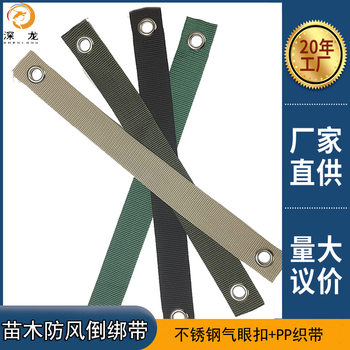 Cross-border hot-selling trees and seedlings windproof fixed belt anti-typhoon webbing strap drawstring manufacturers wholesale stainless steel buckle