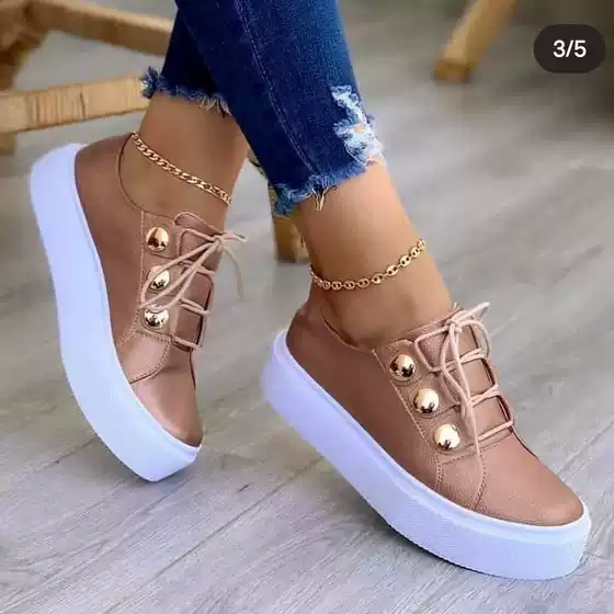 Plus Size Casual Shoes for Women European and American New Round Toe Thick Sole Casual Viscose Shoes Export Flats Wish Amazon