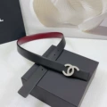 3.0cm wide wine red with black sand silver buckle