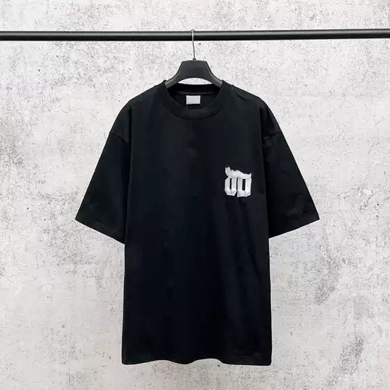 Cross-Border High-End Version 2026 New Style Casual Loose Short-Sleeve T-Shirt with 3D Letter Embossing on the Chest