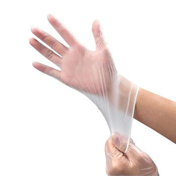 Manufacturer Wholesale Disposable Pvc Transparent Gloves Food-Grade Inspection Household Protective Oil-Proof Dust-Free Workshop Special Use