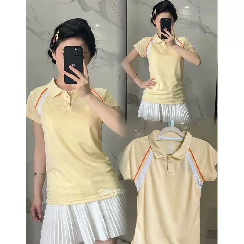 ชุดกีฬาแบดมินตันแขนสั้น Yy สไตล์ใหม่ปี 2025 เสื้อโปโลสำหรับชายและหญิง ชุดแข่งขันฝึกซ้อมเทนนิส ผลิตตามสั่ง