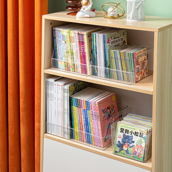 Acrylic Transparent Bookshelf Large Capacity Thickeneded Book Stand Reading Reading Stand Primary School Student Desktop Book Storage Box