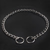 Metal explosion-proof punch training dog chain anti-bite break free strong collar double ring P chain medium and large pet factory outlet
