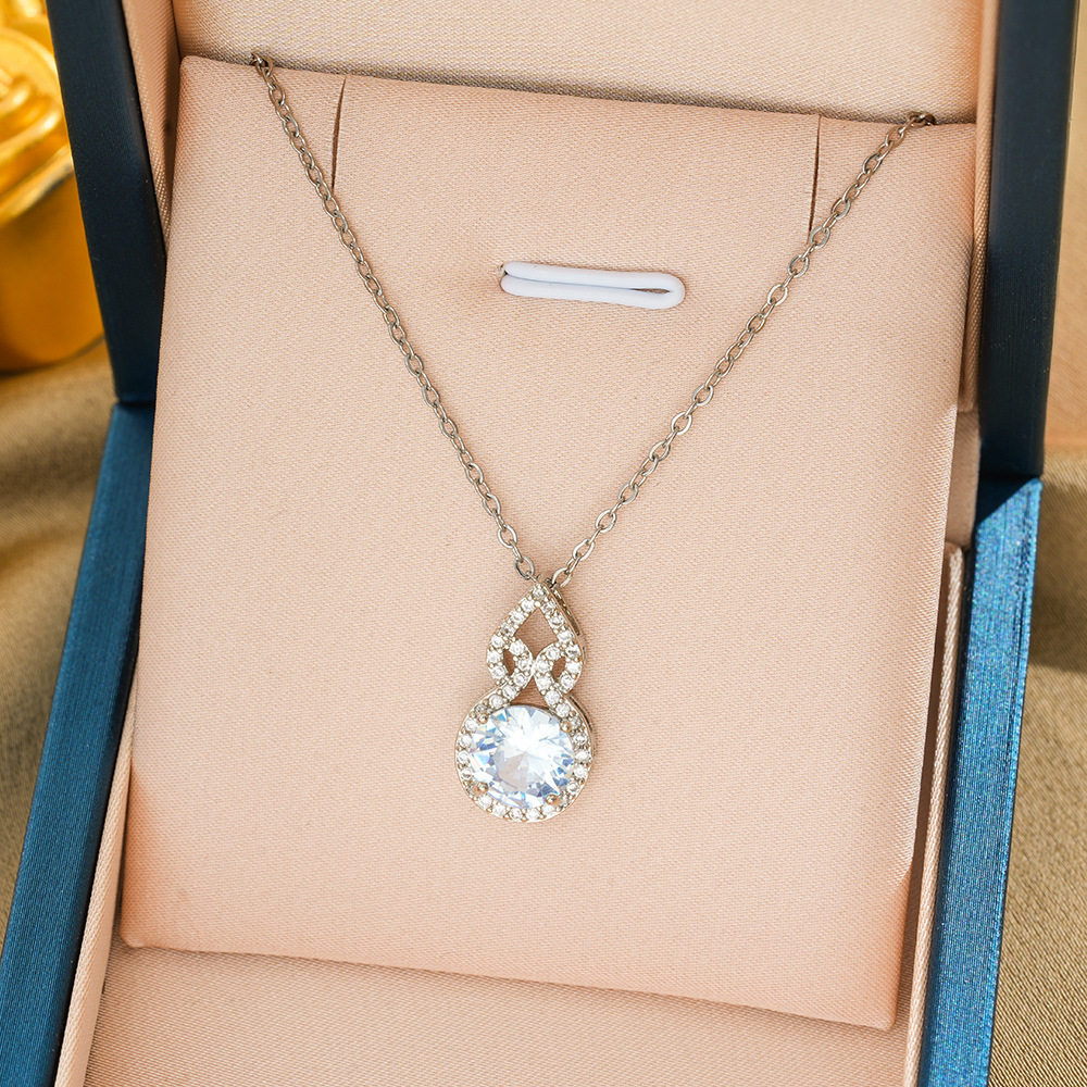 219 ひょうたんネックレス-シルバー