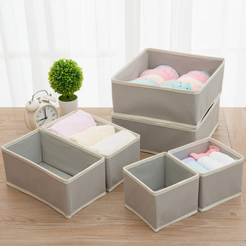 Storage box wholesale cross-border non-woven socks bra underwear drawer six-piece finishing foldable storage box