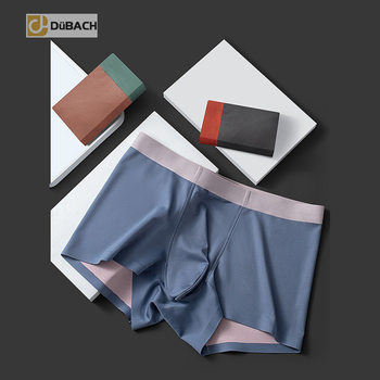 100 Count Double-Sided Modal Seamless Mid-Waist Comfortable Breathable Antibacterial Inner Mulberry Silk Men's Boxer Briefs