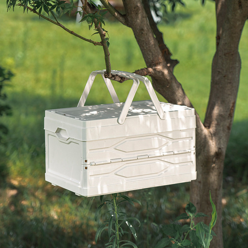 Outdoor camping folding storage box large portable plastic storage box storage box car trunk storage box