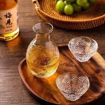 Chinese Style White Wine Cup Rice Wine Glass Yellow Wine Warmer Wine Kettle White Wine Cup Household Antique Small Wine Cup Set