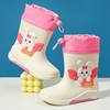 Children's Mid-Calf Waterproof Non-Slip Rain Boots for Small, Medium and Large Kidsren, Student Rubber Shoes, Baby Cute Rabbit Cartoon Water Boots Leather Batch