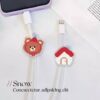 Pixel Small World Desktop Organizer Punch-Free Wall Data Cable Holder Mobile Phone Charging Cable Buckle Wall Hanging