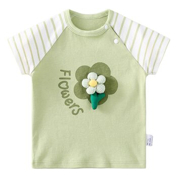 A generation of children's short sleeve T-shirt boys and girls half sleeve bottoming shirt summer thin cotton coat cute