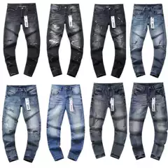 European and American Style Men's Clothing, High-Quality Fashion Trendy Brand Men's Slim-Fit Jeans, One-Piece Dropshipping, Tiktok Foreign Trade Supply