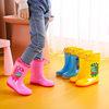 Children 1-16 Years Old High-Top Rain Boots Dinosaur Cartoon Water Boots Non-Slip Soft Bottom Waterproof Shoes Boys and Girls Toddler Rubber Shoes