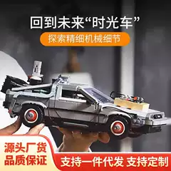 Cross-Border Compatible Lego Back to the Future Concept Car Time Delorean Machine Assembled Building Blocks Boy Toys Wholesale