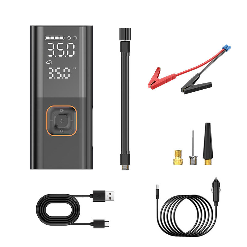 Dual-Power Supply Car Air Pump Emergency Starting Power Supply Suv Car Charging and Inflating All-In-One Machine