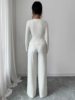 2025 New Autumn and Winter Casual Sports Suit, Lazy Style Slim Sweater, High Waist Knitted Wide Leg Pants Two-Piece Suit