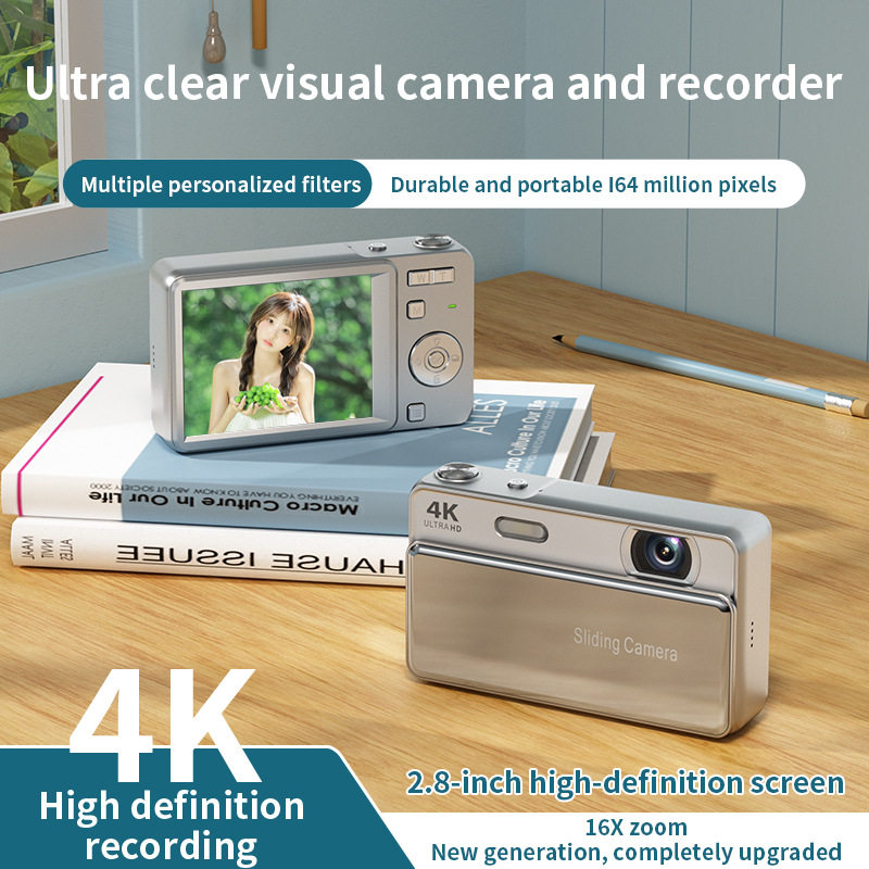 New M15 Slider Digital Camera Ccd Campus Camera Photo and Video One-Hour Student Mirrorless Camera Gift