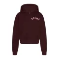 Burgundy zip-up sweatshirt