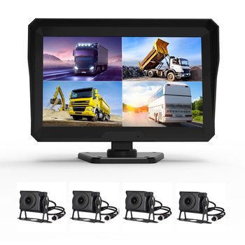 11-inch 360 four-recording truck driving recorder 1080P blind area monitoring wide voltage starlight night vision reversing image