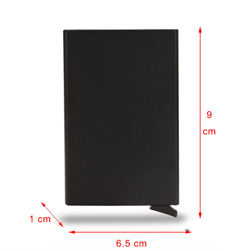 Cross-Border Hot-Selling Aluminum Alloy Metal Card Box Lycra Cloth Expansion Card Holder Men's Wallet Rfid Smart Anti-Theft Brush