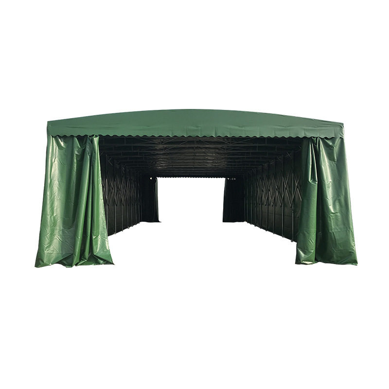 仓库推拉棚伸缩雨棚户外工厂过道遮阳棚雨棚防防暴雨