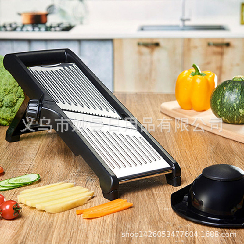 Amazon's Best-Selling Export Multi-Functional Stainless Steel Vegetable Cutter Can Be Adjusted Thickness, Shredding and Slicing
