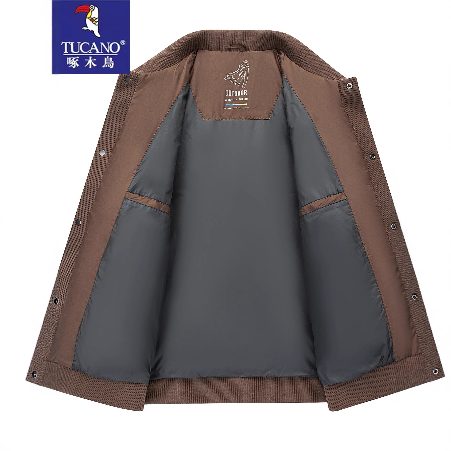 Woodpecker Middle-Aged Men's Same Style down Jacket Winter Lapel Jacket Jacket Top Casual Business Light Wear