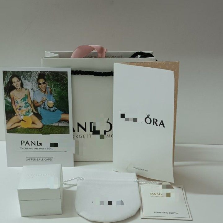 Panjia Dora White Ring Bracelet Necklace High-End Packaging Gift Box
